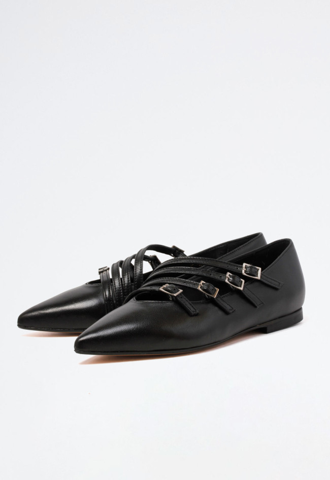 Zapato bailarina de mujer negro GLO delia 2187