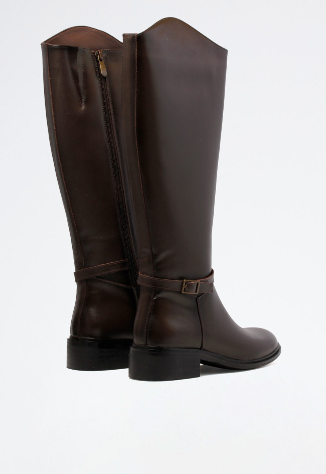 Bota biker de mujer moka Dekaye ref 02