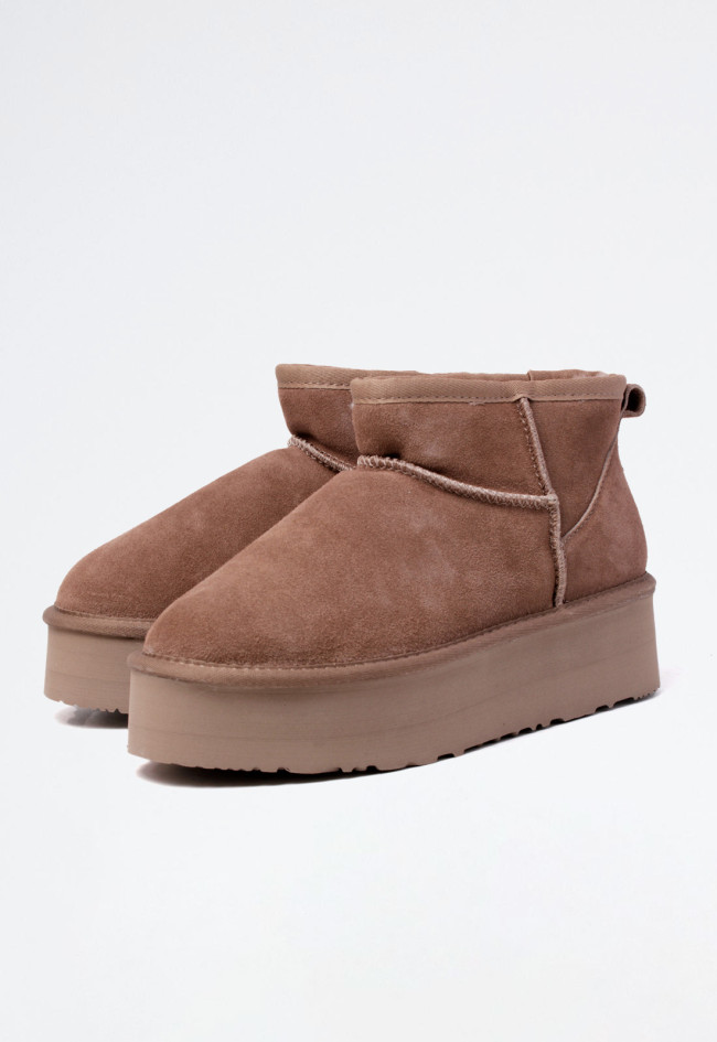 Botín australiano plataforma de mujer taupe VAS wd500-2-sa