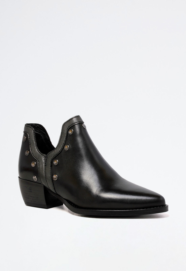Botín campero de mujer negro Glo savana 7272