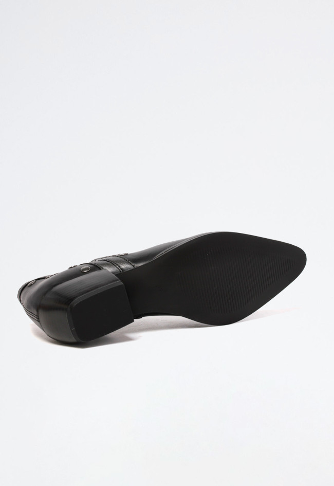 Botín campero de mujer negro Glo savana 7272