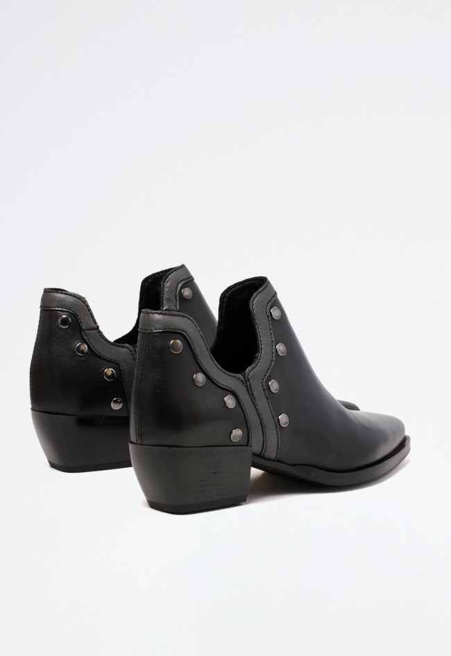 Botín campero de mujer negro Glo savana 7272