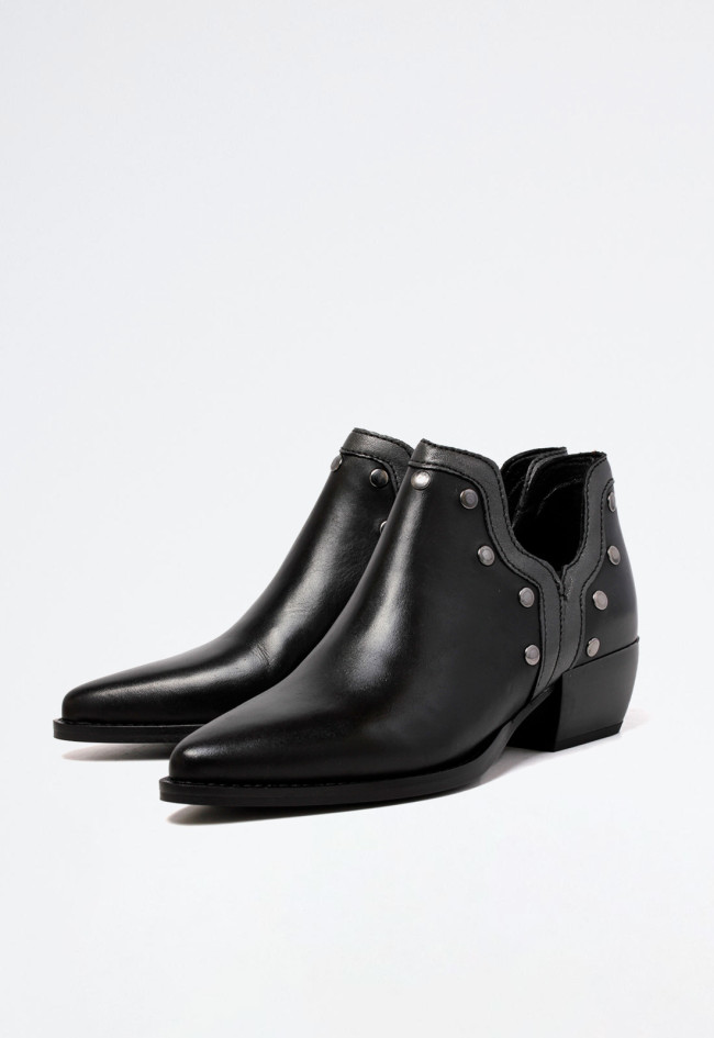Botín campero de mujer negro Glo savana 7272