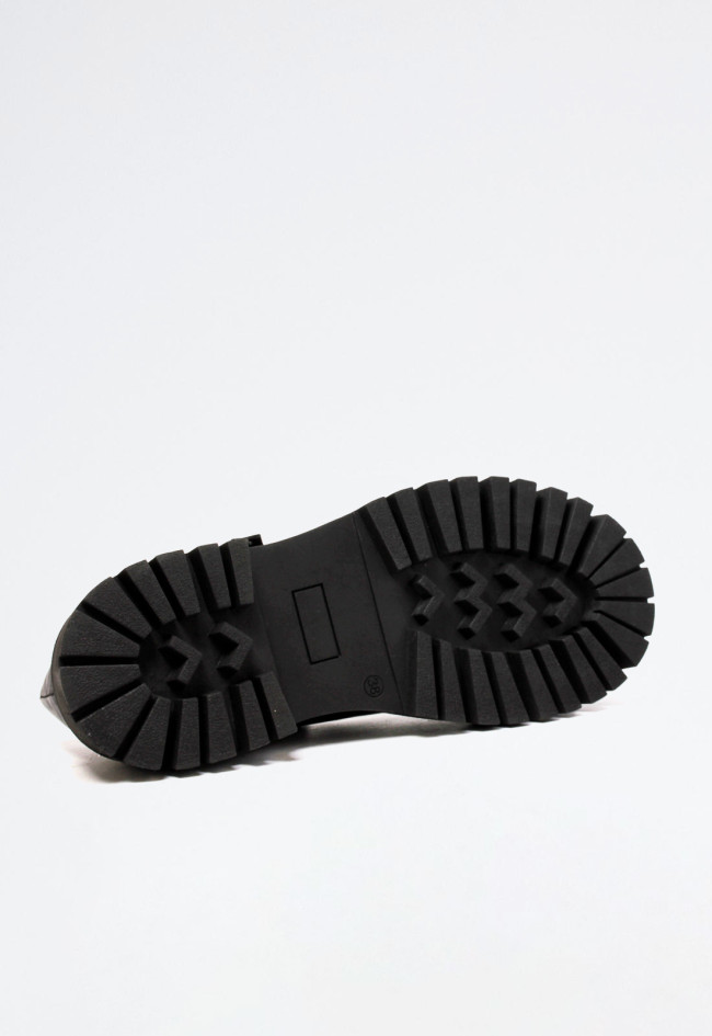 Zapato plataforma abierto de mujer negro VAS correa