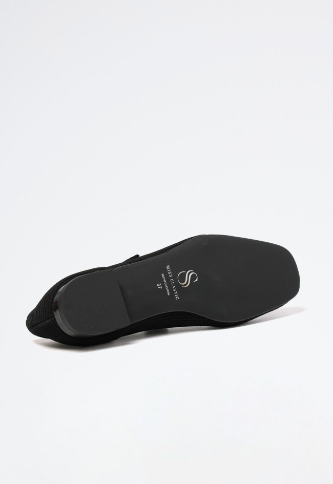 Zapato bailarina de mujer negro MISS ELASTIC 76052-35-05