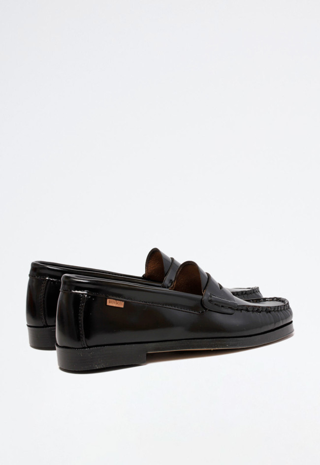 Zapato mocasín de mujer negro Benson 84748