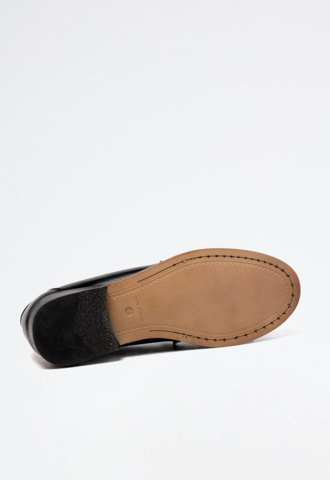 Zapato mocasín de mujer negro Benson 84744