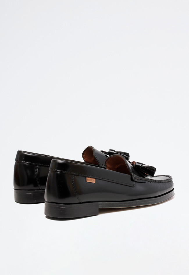 Zapato mocasín de mujer negro Benson 84744