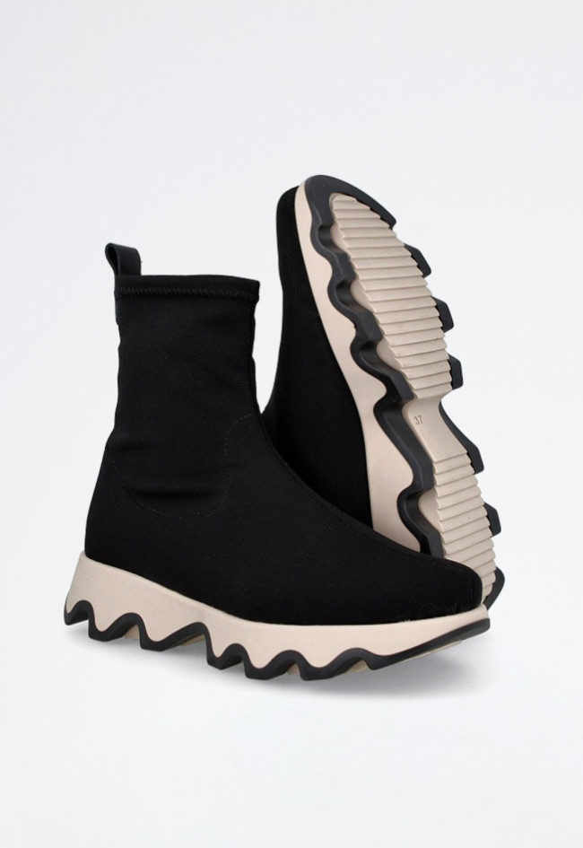 Zapatilla plataforma de mujer negro Lince 50162