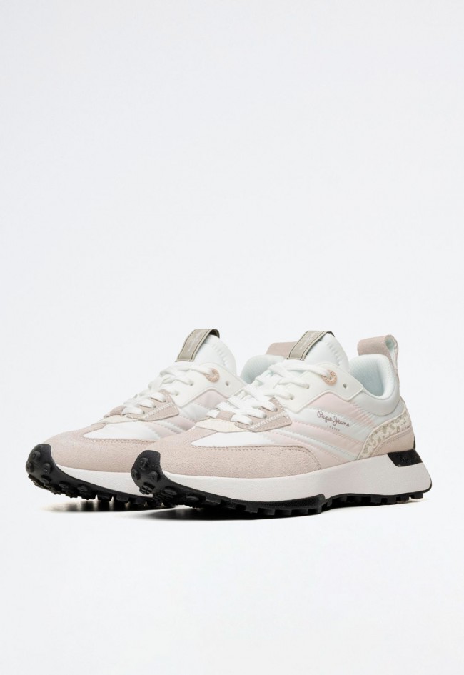 Zapatilla blanca de mujer con diseño urbano y detalles modernos | PEPE JEANS PLS60005