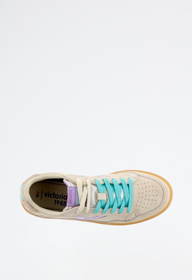 Deportivo de mujer beige Victoria SMASH - SUEDE COLOR 8806107