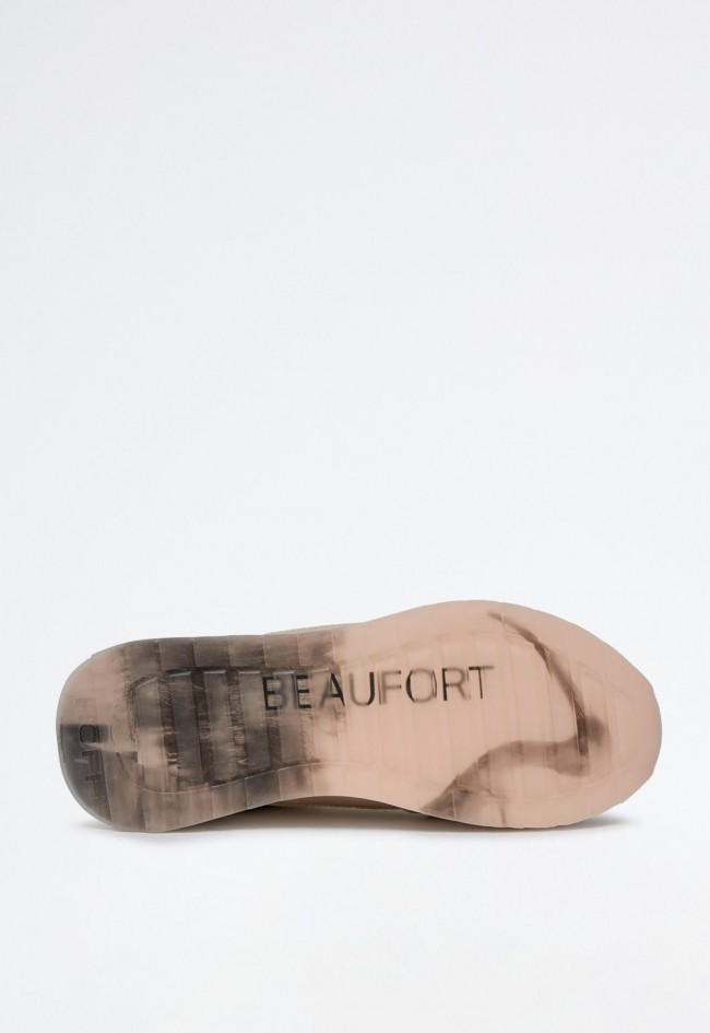 Sneakers retro de mujer en piel y tejido con suela serigrafiada – diseño exclusivo y confort premium | HOFF Beaufort