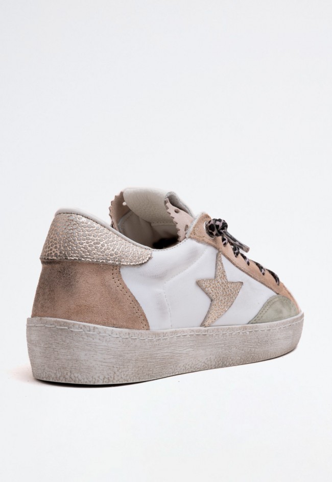 Deportivo blanco de mujer en piel y textil – diseño actual y confort ligero | CETTI C-1342