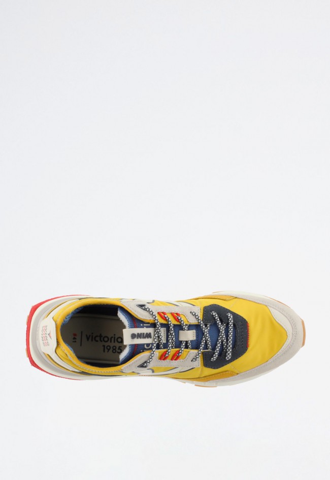 Sneakers unisex mostaza con suela WING EVO confort ligero y diseño retro VICTORIA 8811100