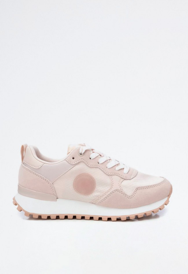 Zapatilla de mujer en textil y efecto piel beige con plantilla extraíble – diseño clásico renovado | XTI 143611