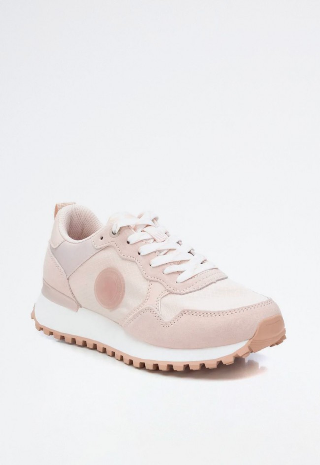 Zapatilla de mujer en textil y efecto piel beige con plantilla extraíble – diseño clásico renovado | XTI 143611