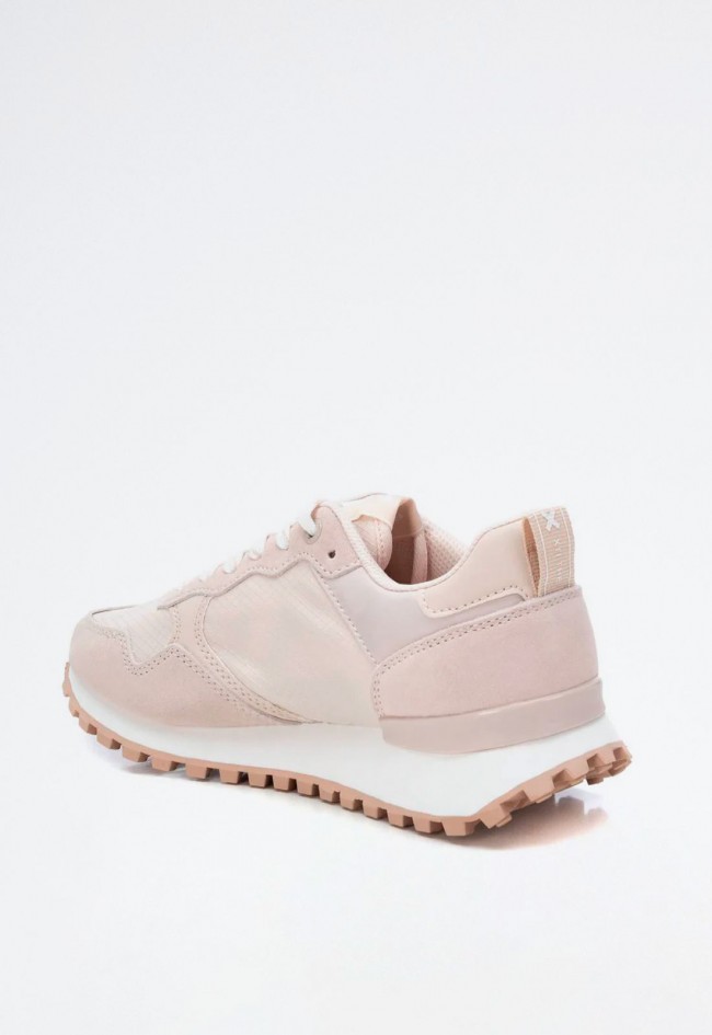 Zapatilla de mujer en textil y efecto piel beige con plantilla extraíble – diseño clásico renovado | XTI 143611