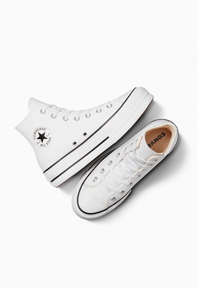 Zapatilla de mujer Converse Chuck Taylor plataforma en lona blanca con espuma EVA | Estilo clásico elevado