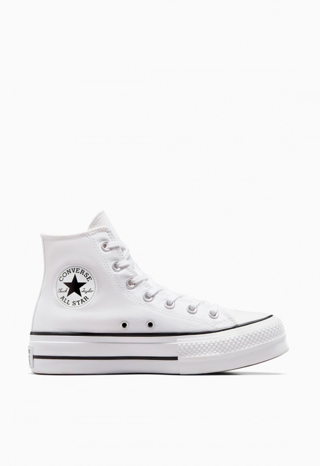 Zapatilla de mujer Converse Chuck Taylor plataforma en lona blanca con espuma EVA | Estilo clásico elevado