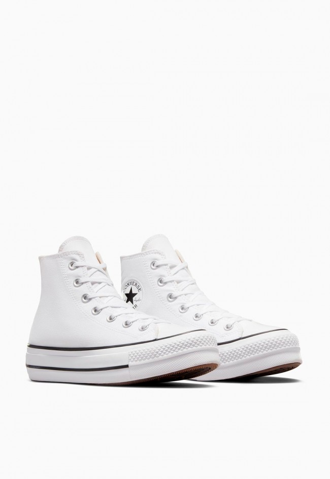 Zapatilla de mujer Converse Chuck Taylor plataforma en lona blanca con espuma EVA | Estilo clásico elevado