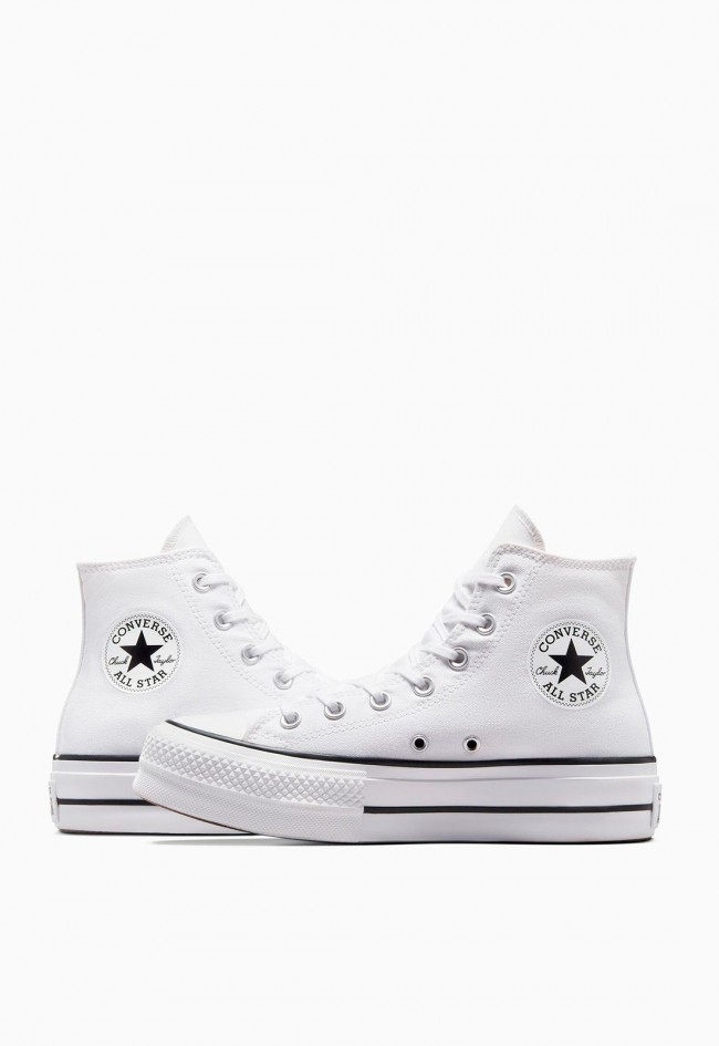 Zapatilla de mujer Converse Chuck Taylor plataforma en lona blanca con espuma EVA | Estilo clásico elevado
