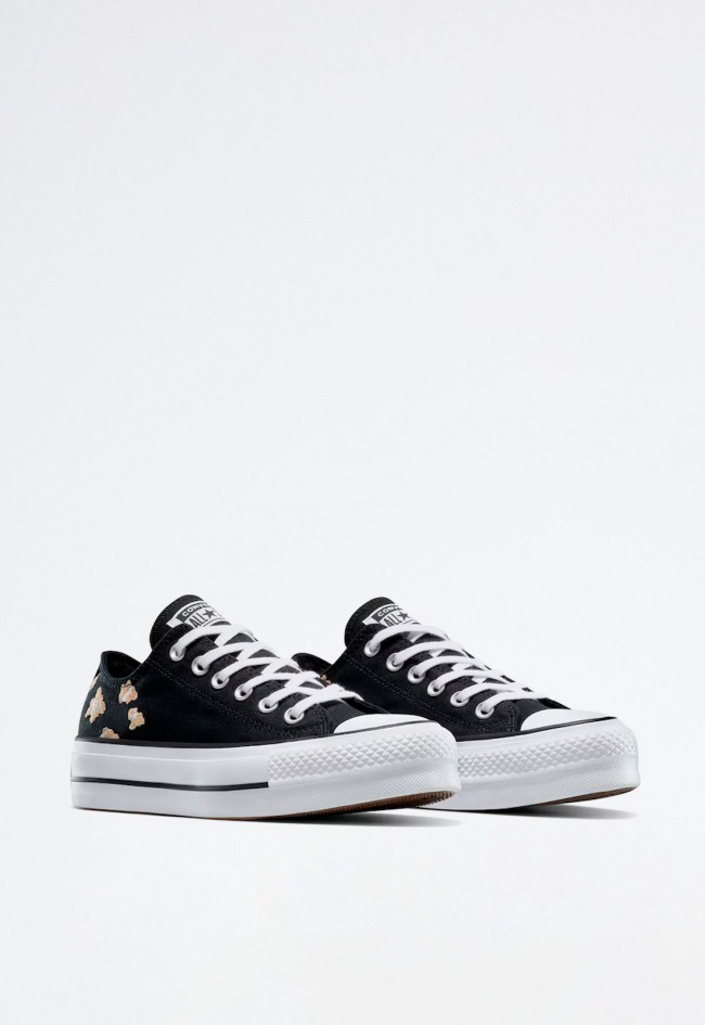 Deportivo de mujer negro Converse chuck taylor all star lift Animal Print