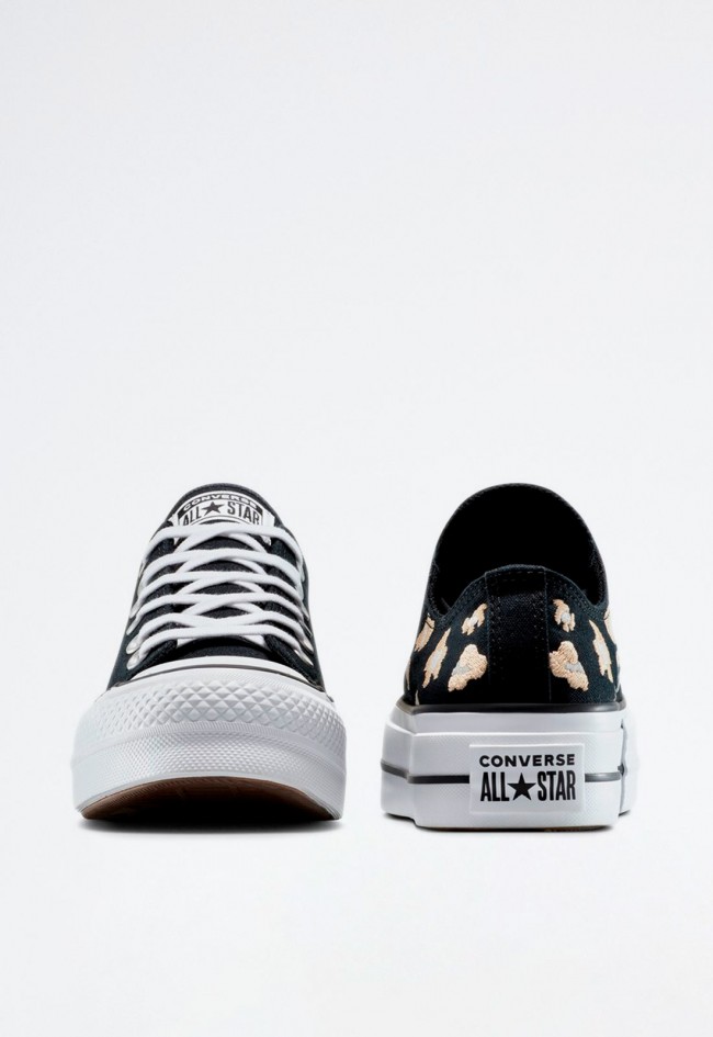 Deportivo de mujer negro Converse chuck taylor all star lift Animal Print