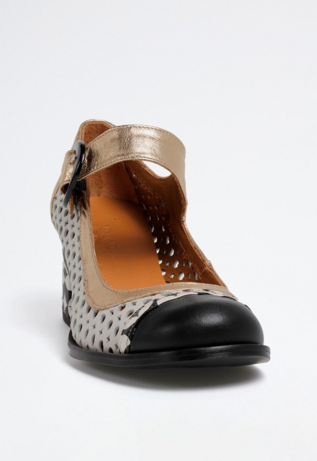 Zapato retro vintage de mujer blanco Nemonic 2442