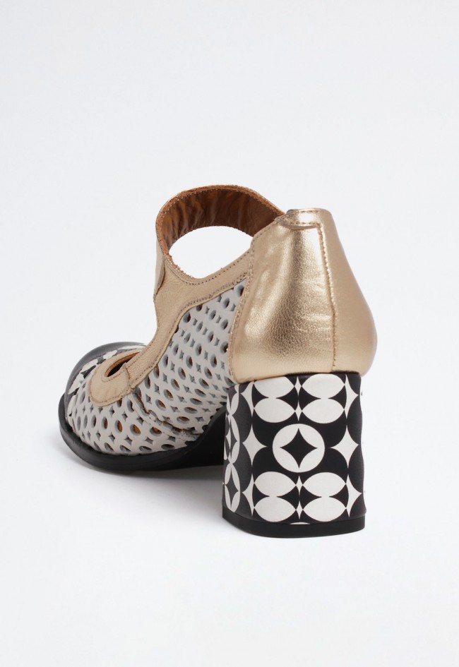 Zapato retro vintage de mujer blanco Nemonic 2442