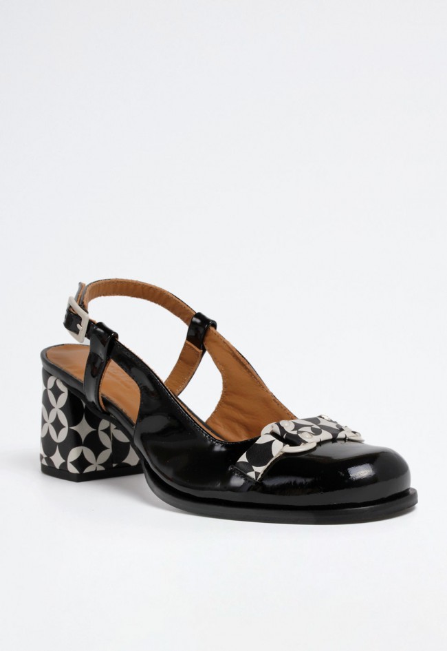 Zapato retro vintage de mujer negro Nemonic 2360