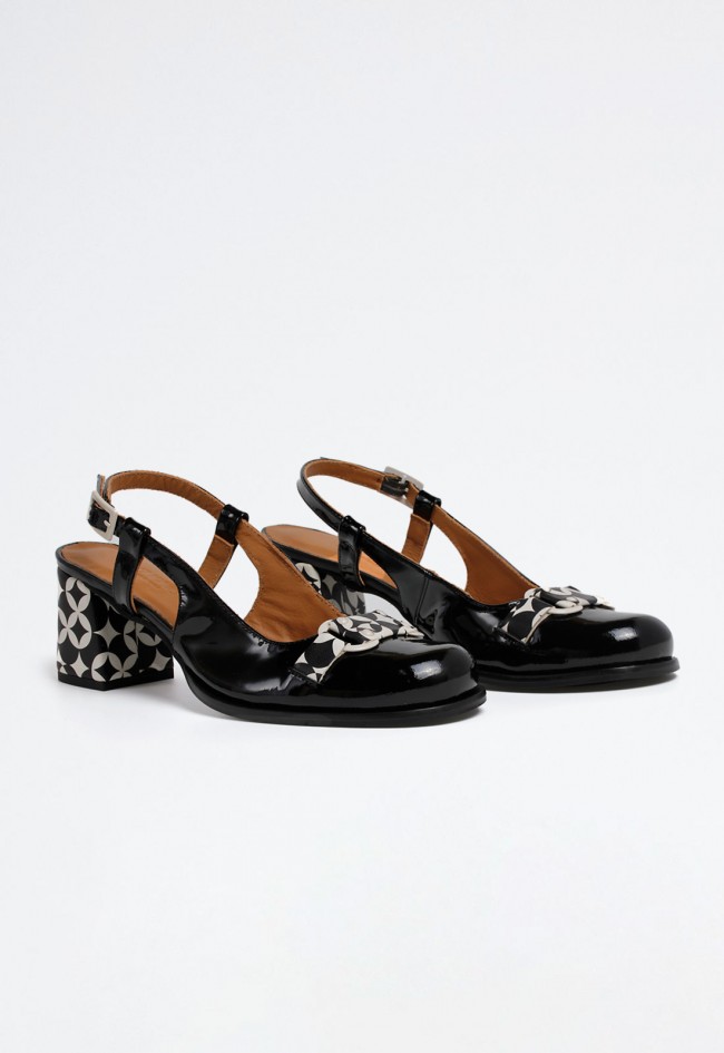 Zapato retro vintage de mujer negro Nemonic 2360