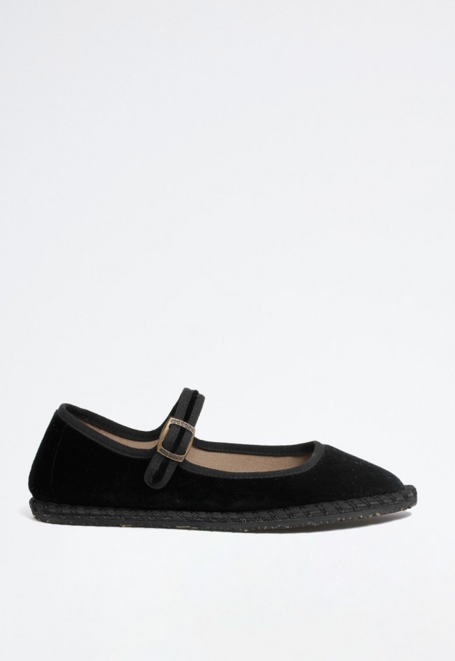 Alpargatas venecianas de mujer negro GLO 11