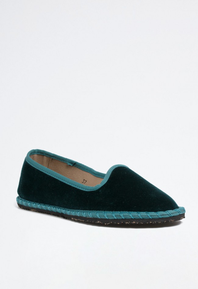Alpargata veneciana plana de mujer en color marino con diseño clásico y tejido ligero GLO 10