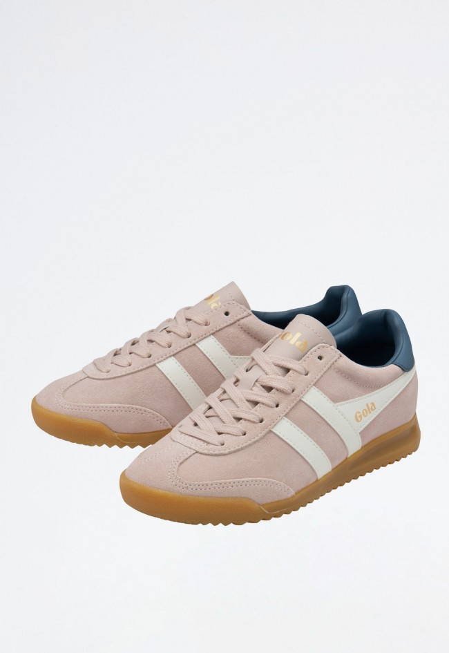 Deportivo de mujer rosa Gola torpedo suede