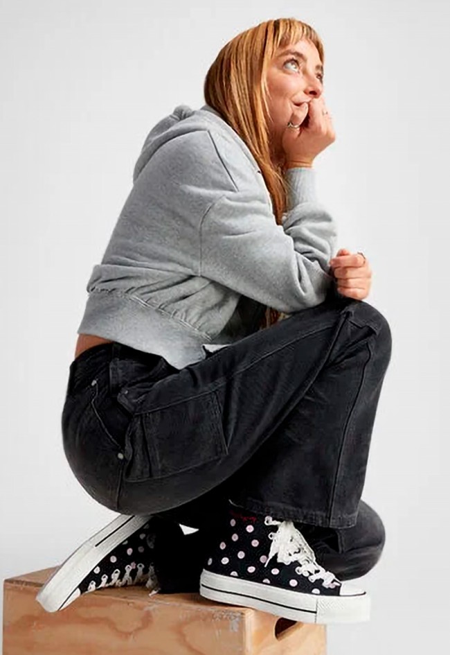 Deportivo de mujer negro Converse chuck taylor all star lift polka dots