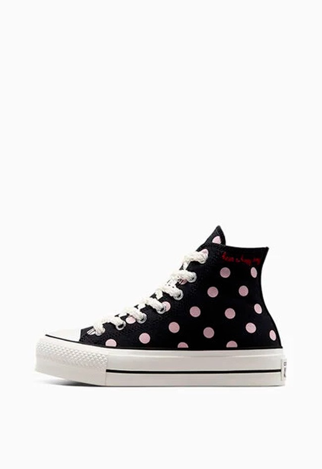 Deportivo de mujer negro Converse chuck taylor all star lift polka dots