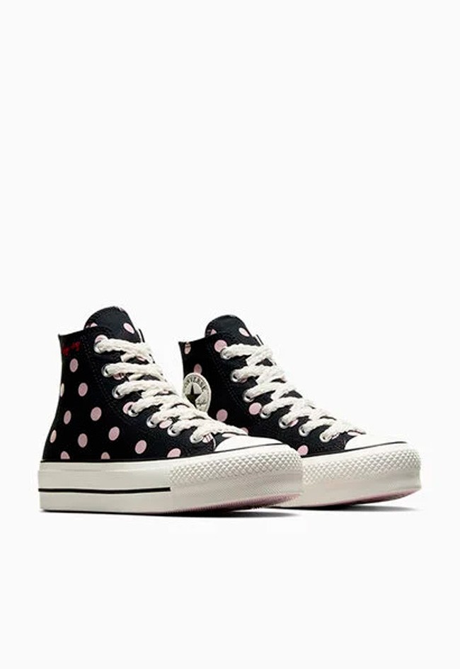 Deportivo de mujer negro Converse chuck taylor all star lift polka dots