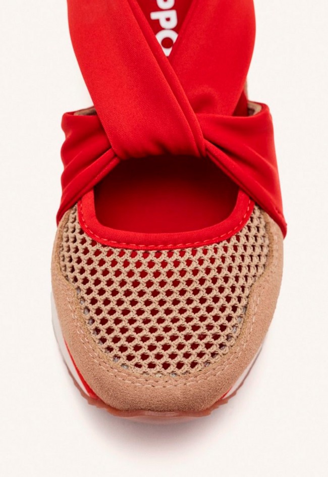 Sandalia deportiva de mujer en piel y rafia con cuña y plantilla acolchada | GIOSEPPO DARLINGTON