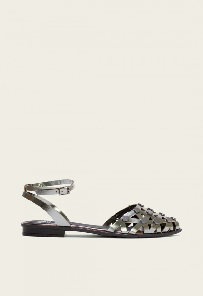 BAILARINAS PLANAS TACHUELAS PLOMO PORRONET RITA 7091