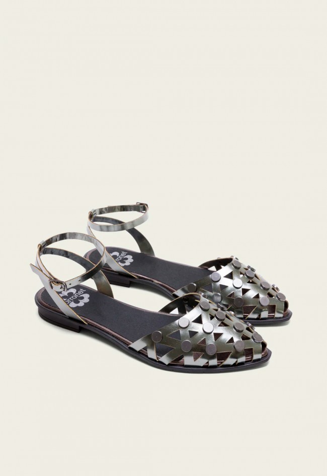 BAILARINAS PLANAS TACHUELAS PLOMO PORRONET RITA 7091