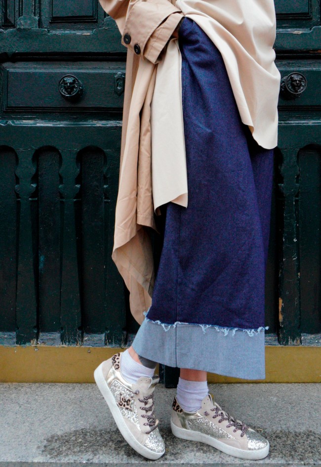 Deportivo de mujer en piel y textil platino – diseño con brillos y plataforma ligera | CETTI C-1342 SRA