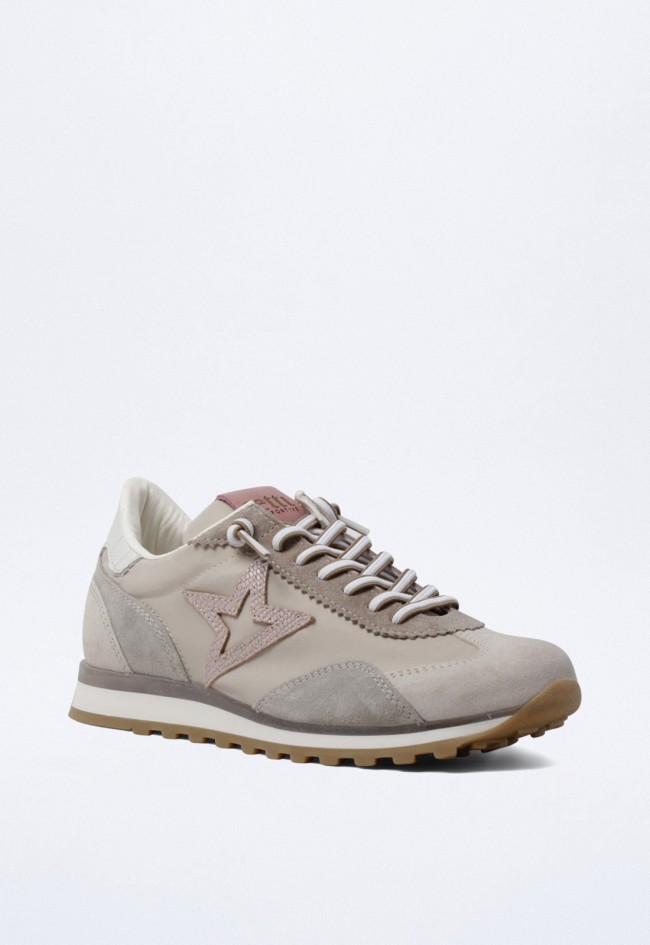 Deportivo gris de mujer con estrella bordada – estilo urbano y diseño exclusivo | CETTI c-1259