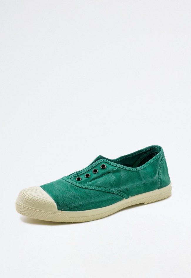 Zapatilla ecológica de lona en color verde – ligera, sostenible y fabricada en España | NATURAL WORLD Old Lavanda 102E