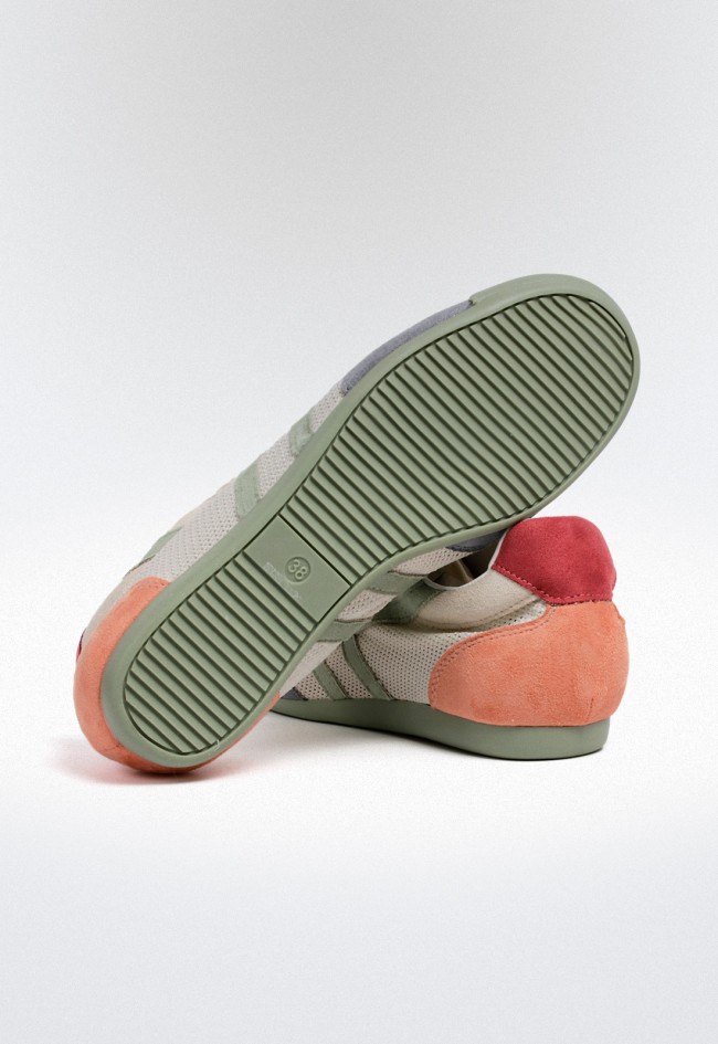 Deportivo multicolor de mujer en material sintético estilo urbano y piso plano | WHY PINK M5070