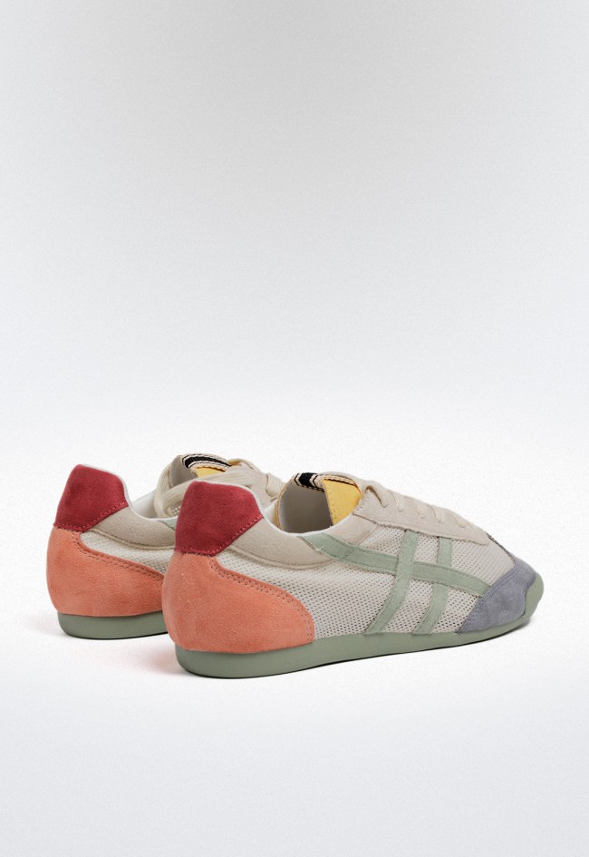 Deportivo multicolor de mujer en material sintético estilo urbano y piso plano | WHY PINK M5070