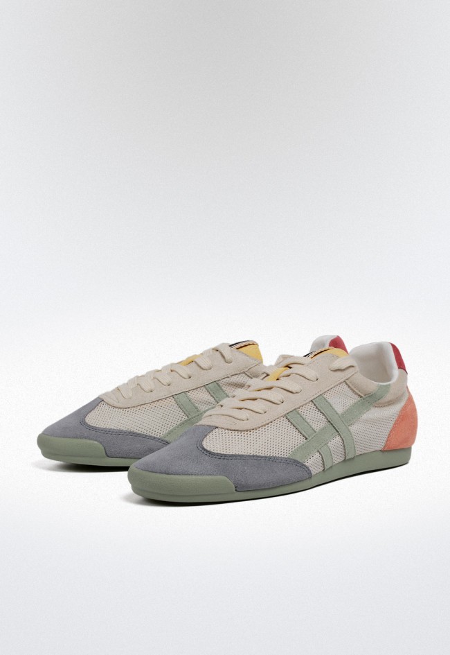 Deportivo multicolor de mujer en material sintético estilo urbano y piso plano | WHY PINK M5070