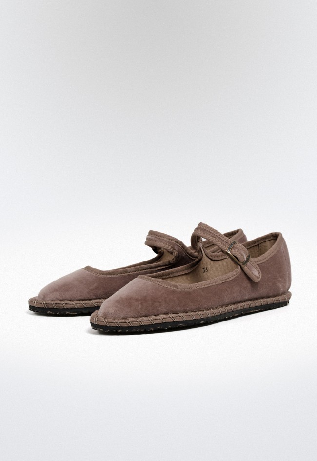 Alpargata veneciana de mujer taupe GLO 11