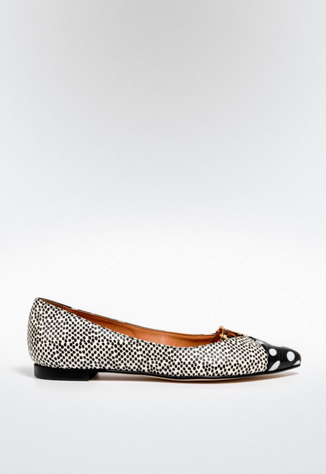 Bailarina de mujer print animal negro Glo andrea