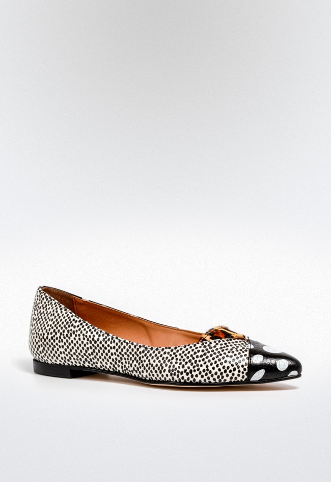 Bailarina de mujer print animal negro Glo andrea