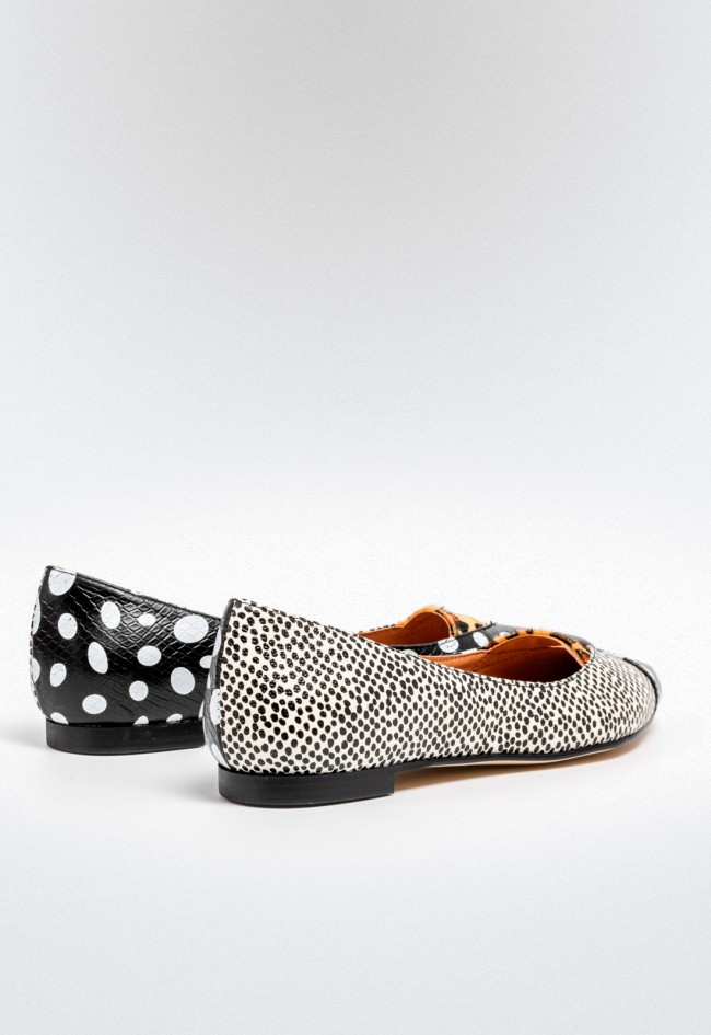 Bailarina de mujer print animal negro Glo andrea